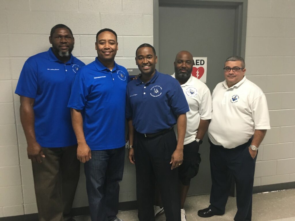 Brothers of Bayou City out Supporting the District Free Sports Physicals